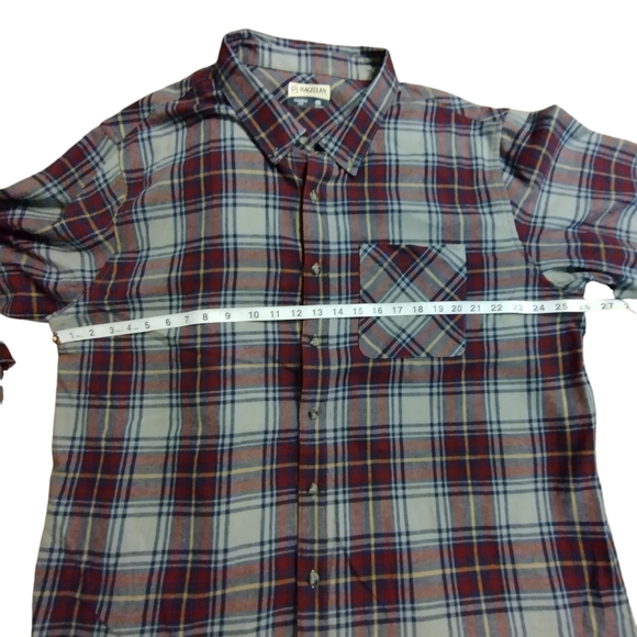 NWOT Magellan Outdoors Canyon Creek Burgundy & Blue Classic Fit flannel 2XL - Picture 5 of 7